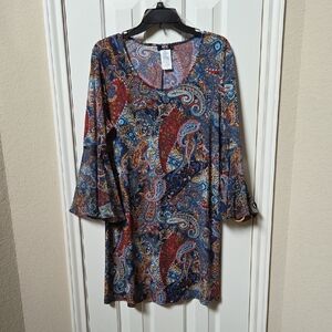 MSK Multicolor Paisley Dress